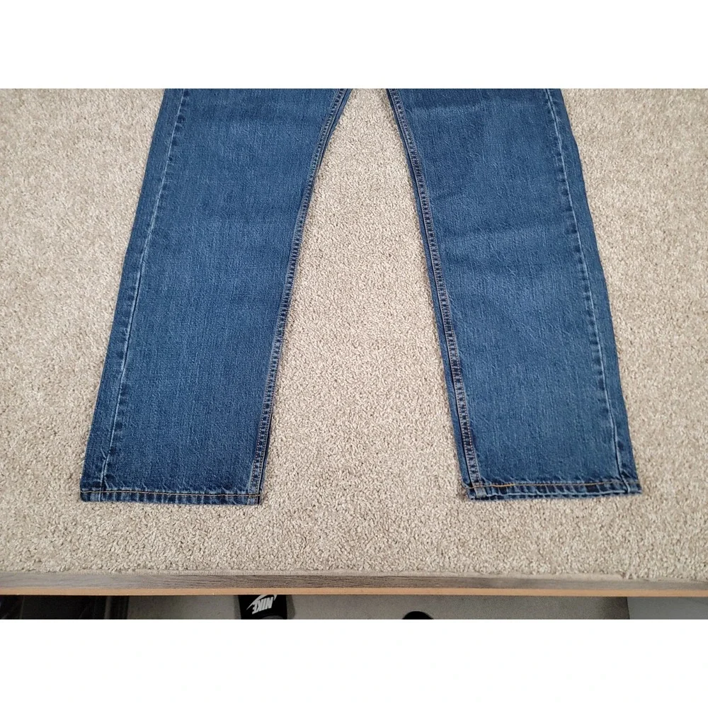 Levi's 505 Jeans Mens 34x30 Regular Fit Stretch Dark Wash Denim Straight NWT $60
